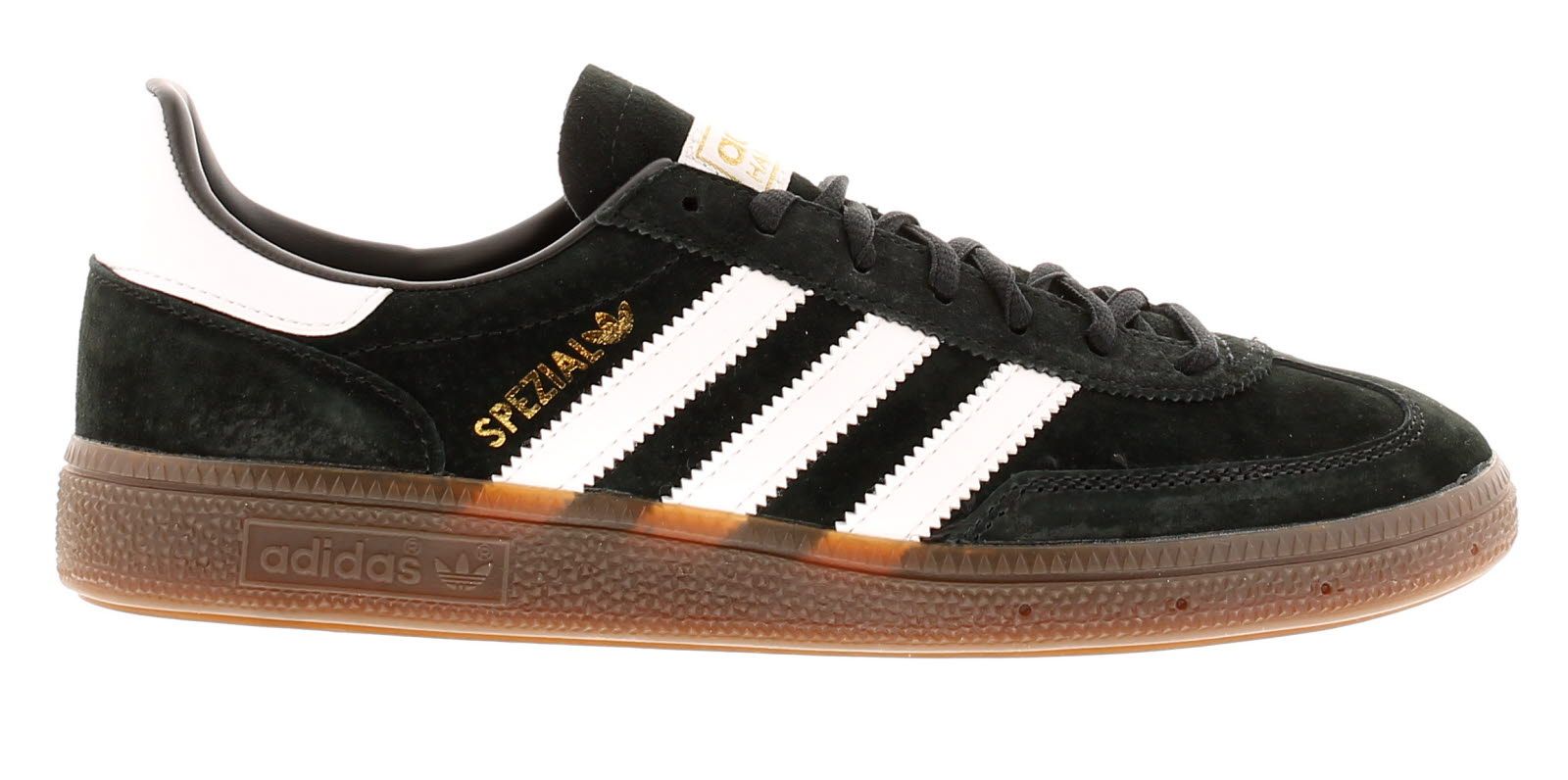 Adidas originals handball spezial trainers in black with outlet gum sole